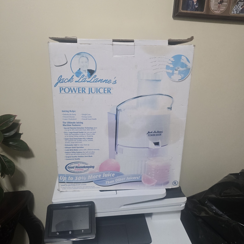 Jack LaLanne's Power Juicer Juicing Machine Model CL-003AP New Open Box